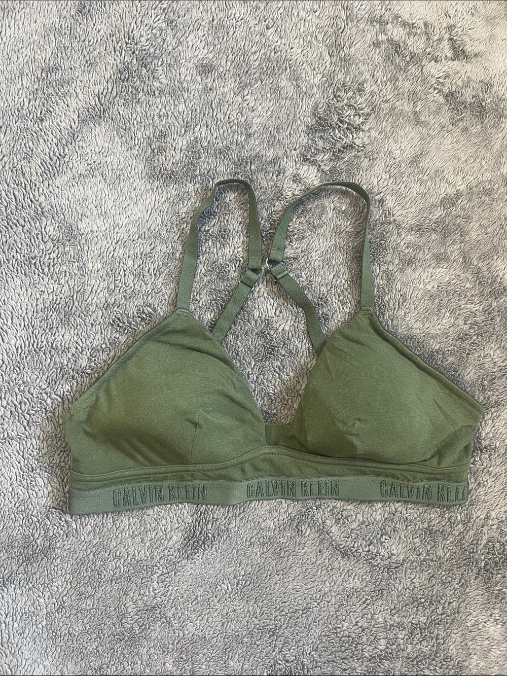 Calvin Klein Olive Green Wireless Bralette